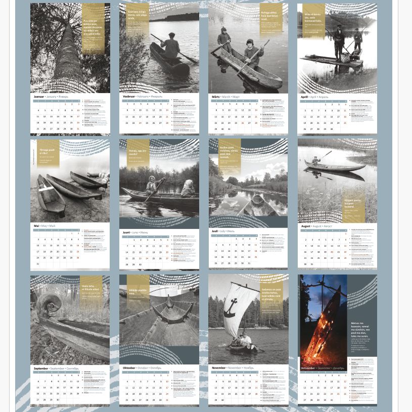 Fenno-Ugria 2027. aasta hõimukalender on pühendatud ühepuupaatidele, mis on olnud tähtis liikumisvahend ka soome-ugri rahvastele. Sisu autor Aivar Ruukel, kujun